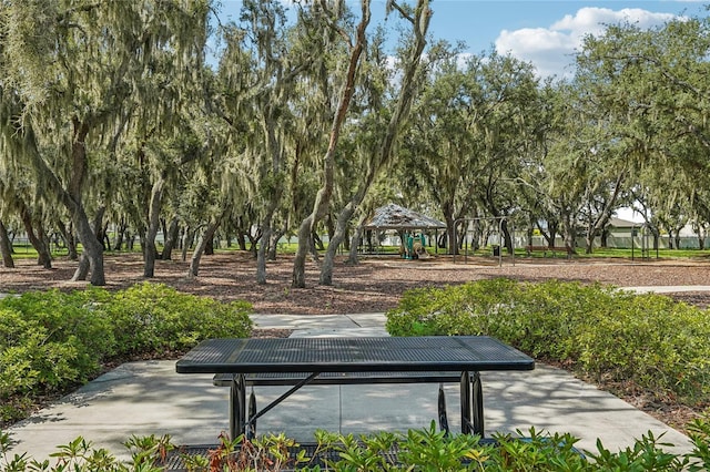 view of property's community featuring a gazebo