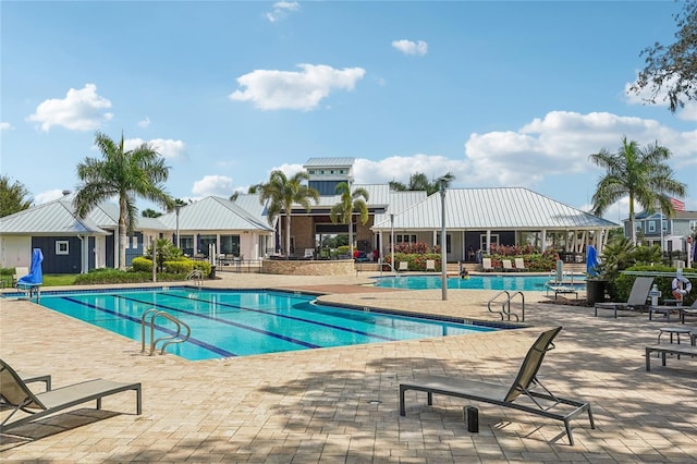 view of pool with a patio