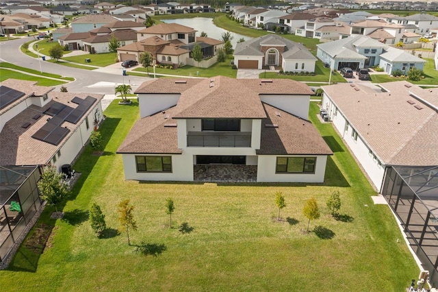 aerial view with a residential view