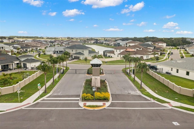 bird's eye view with a residential view