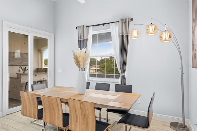 view of dining area