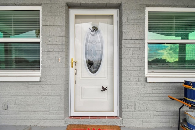 view of doorway to property