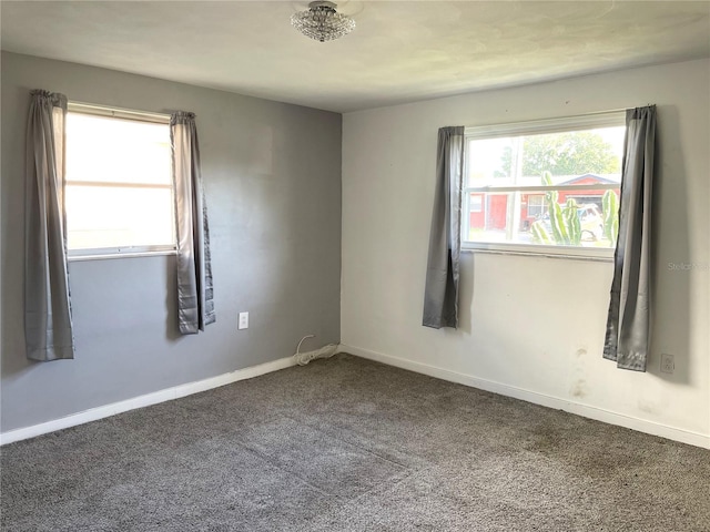 view of carpeted spare room