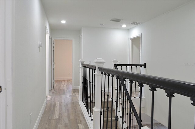 hall featuring light hardwood / wood-style floors