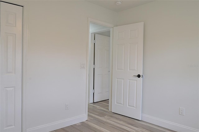 empty room featuring light wood-type flooring