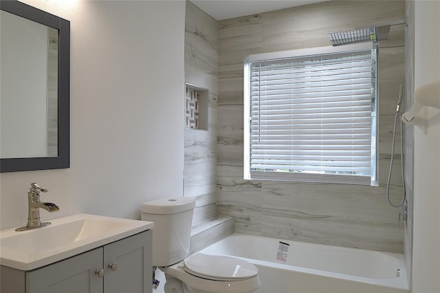5308 Cedarshake Ln, Valrico, FL 33596 - full bath featuring a bath, vanity, a shower, and toilet