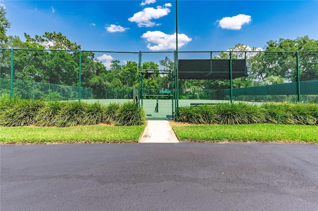 view of tennis court