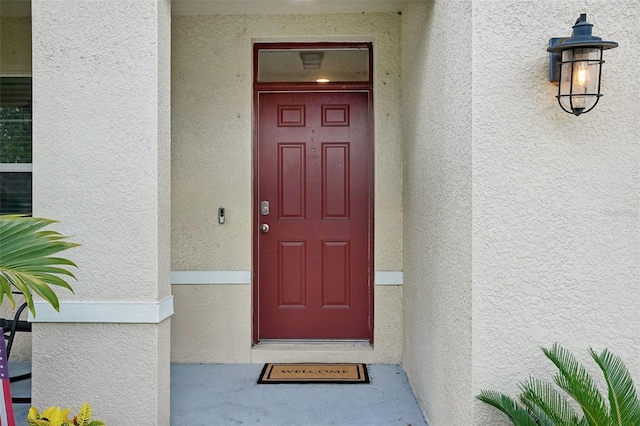 view of doorway to property