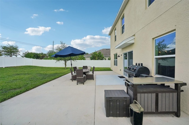 view of patio / terrace featuring grilling area