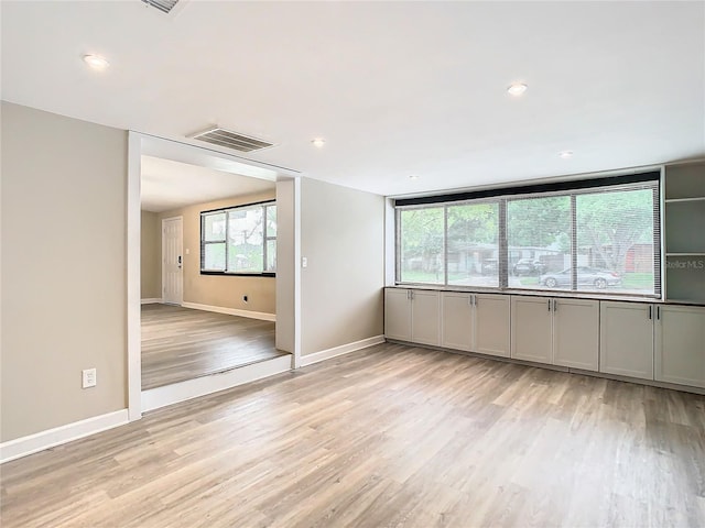 empty room featuring light hardwood / wood-style floors