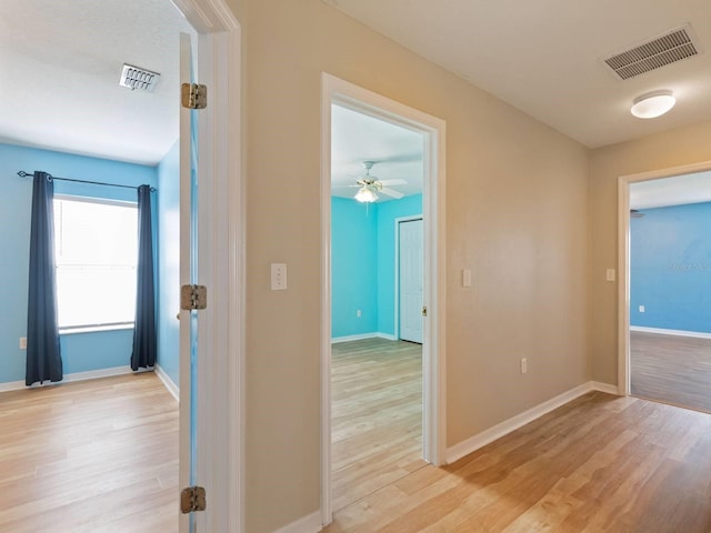 hallway featuring light hardwood / wood-style floors