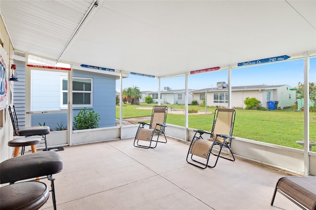 view of sunroom