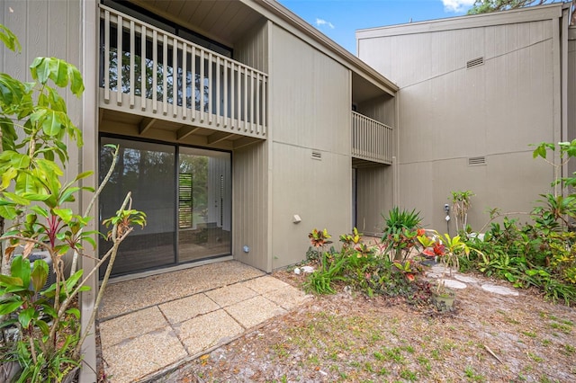 exterior space with a balcony