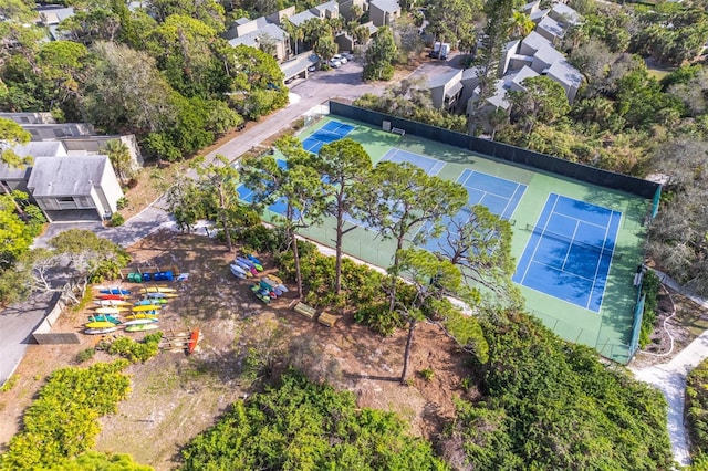 aerial view with a residential view