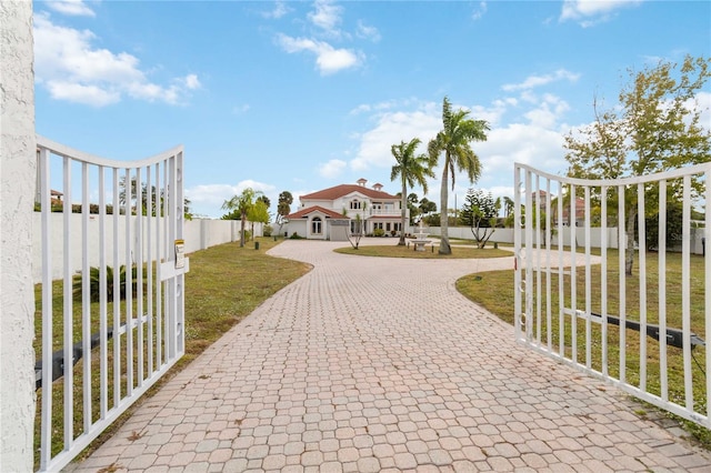 exterior space with a lawn