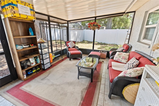 view of sunroom / solarium