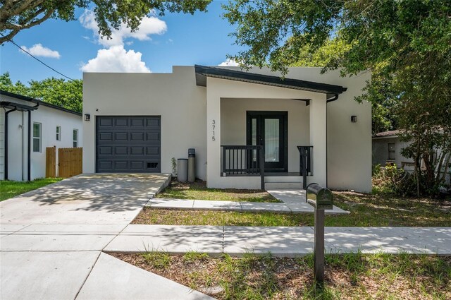 modern home with a garage