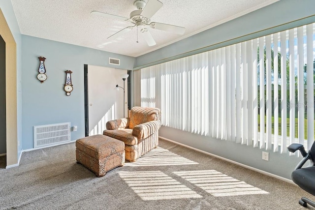 sunroom featuring a wealth of natural light and ceiling fan