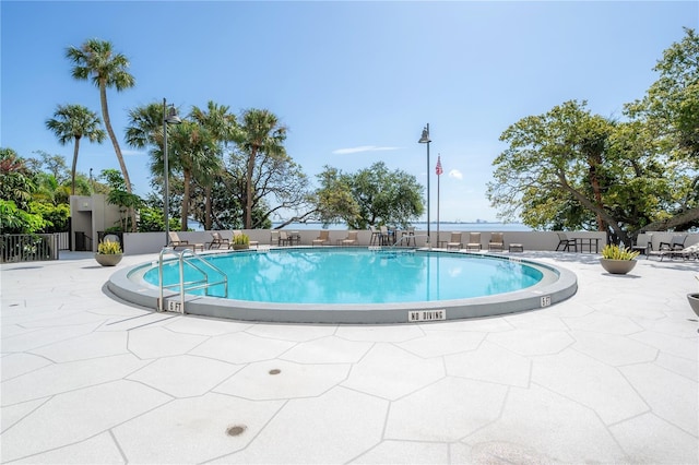 view of pool with a patio