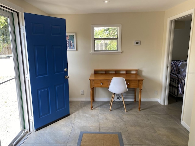 interior space featuring a wealth of natural light