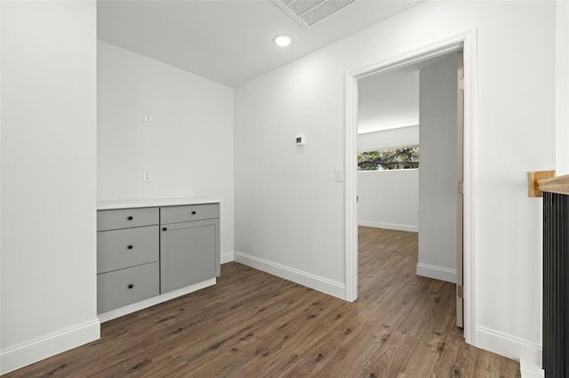 interior space featuring dark hardwood / wood-style floors