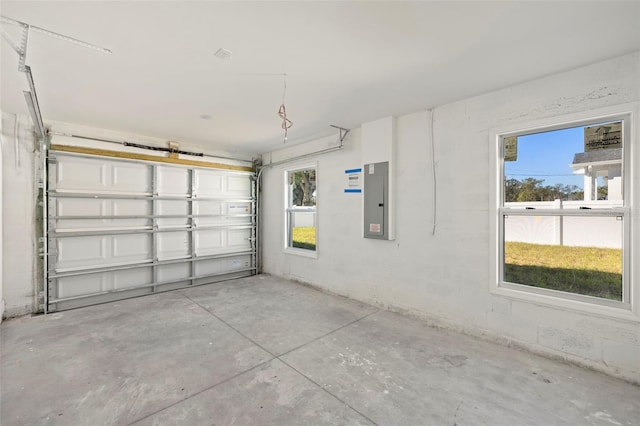 garage featuring electric panel