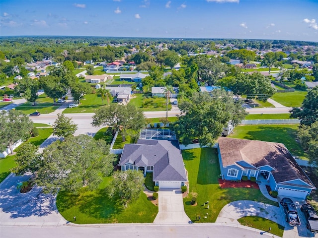 drone / aerial view with a residential view