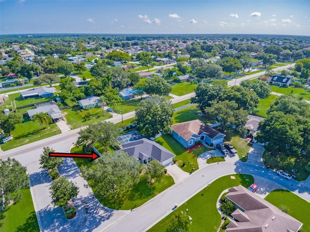 bird's eye view featuring a residential view