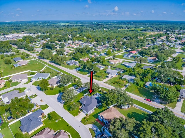 birds eye view of property featuring a residential view