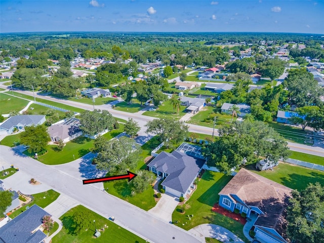 birds eye view of property featuring a residential view