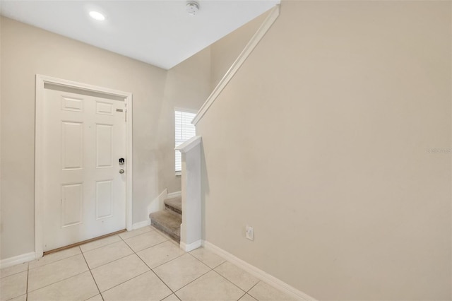 view of tiled entrance foyer