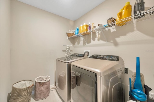 laundry area featuring washer and dryer