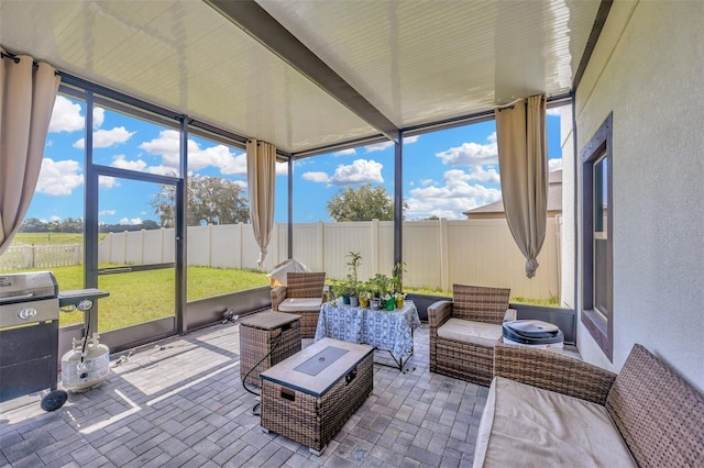 view of sunroom / solarium