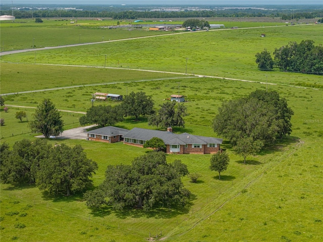 bird's eye view featuring a rural view