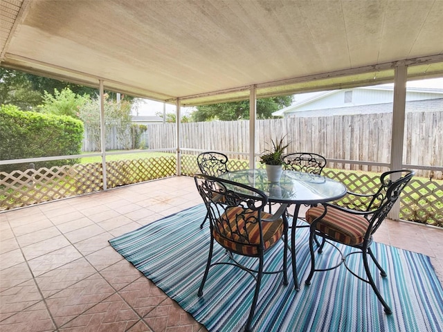 view of sunroom