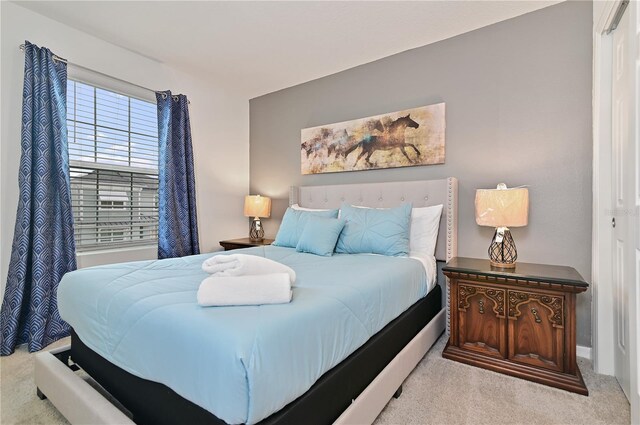 view of carpeted bedroom