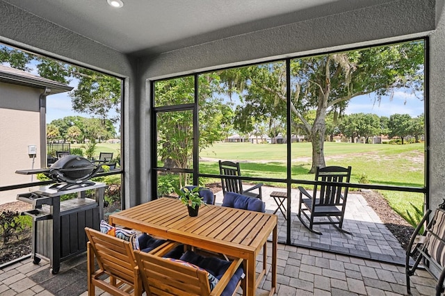 view of sunroom / solarium