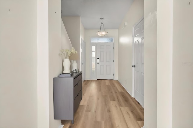 entryway featuring light wood-type flooring