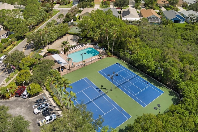 birds eye view of property