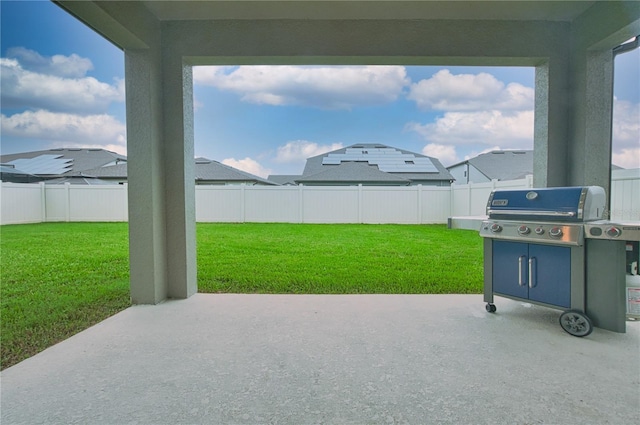 view of patio with grilling area