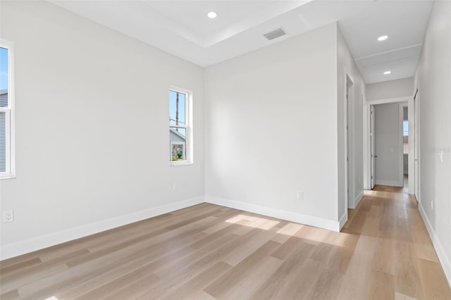 empty room featuring light hardwood / wood-style flooring