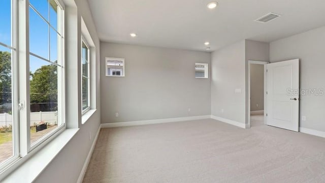 view of carpeted spare room