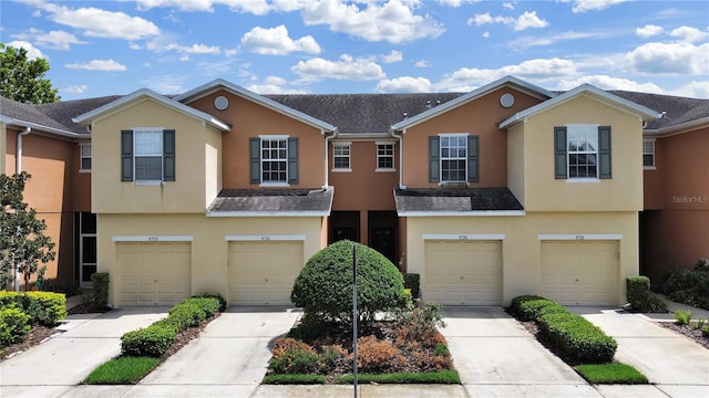 view of property with a garage