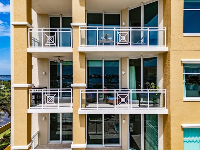 exterior space featuring stucco siding