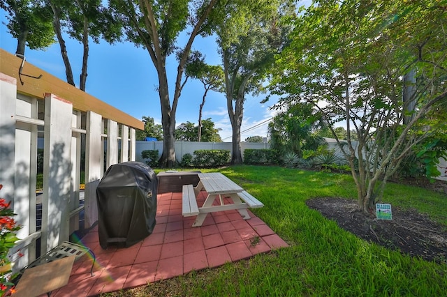 view of yard with a patio