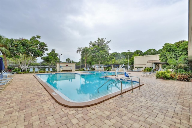 view of pool with a patio area