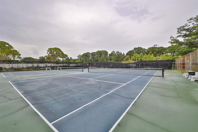 view of tennis court