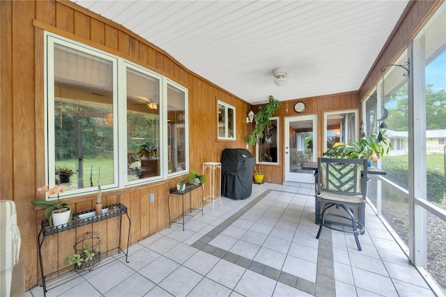 view of sunroom