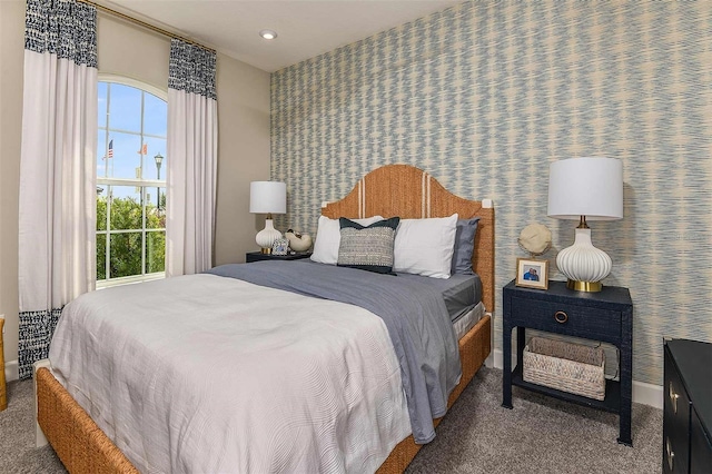 bedroom featuring carpet floors