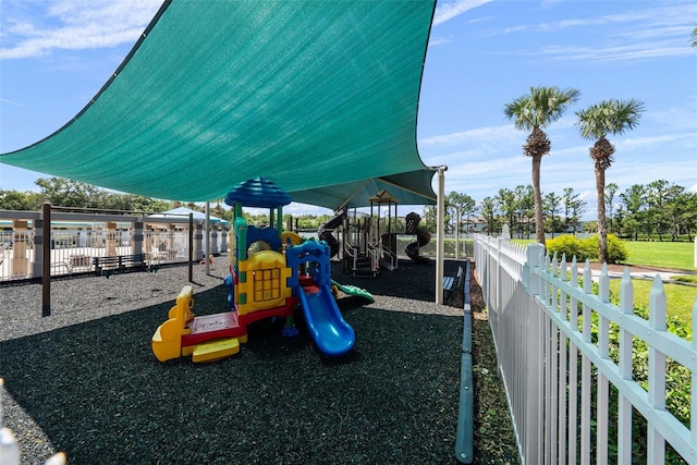 view of play area